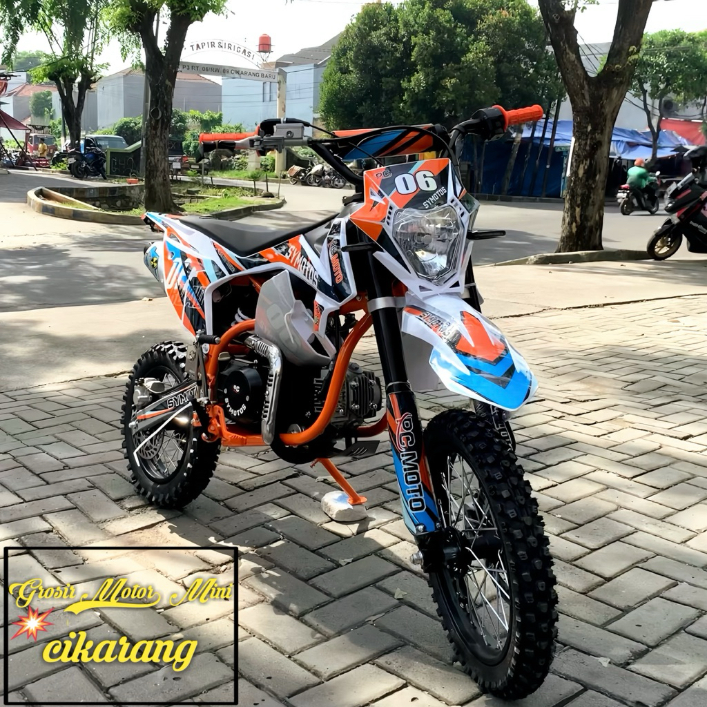 MOTOR MINI TRAIL 110CC SYMOTOS MANUAL RING 14/12 MESIN 4TAK + LAMPU