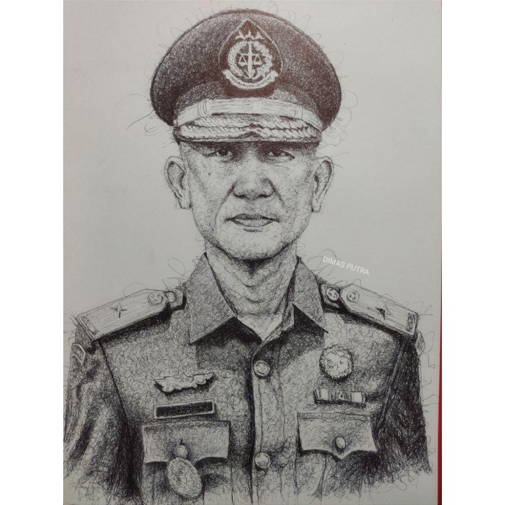 Sketsa Wajah Scribble Art (A4, A3, A2, A1)