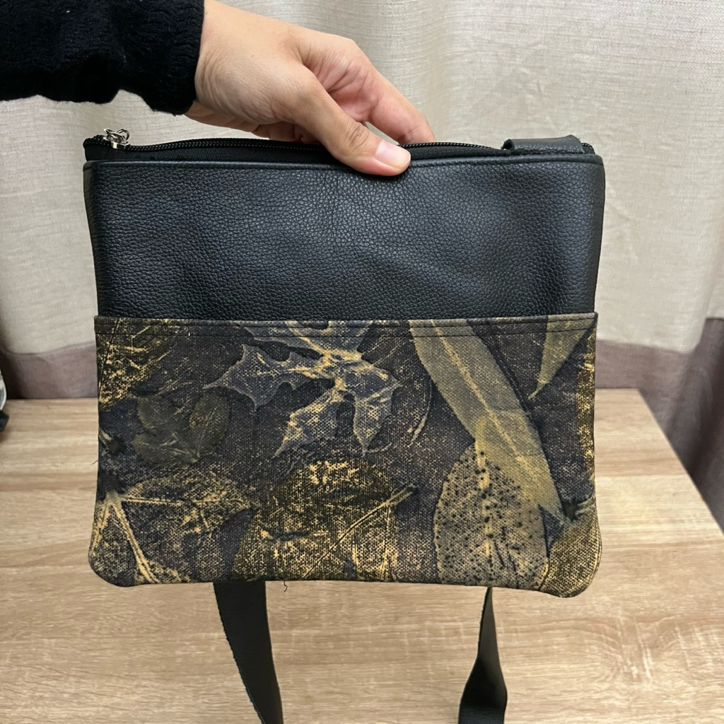 (CUCI GUDANG) Tas Selempang Wanita “Jasmine” Eco Print + Leather