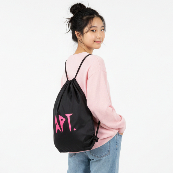 Tas ransel serut KPOP APT Rosee brunoo stringbag kain drill