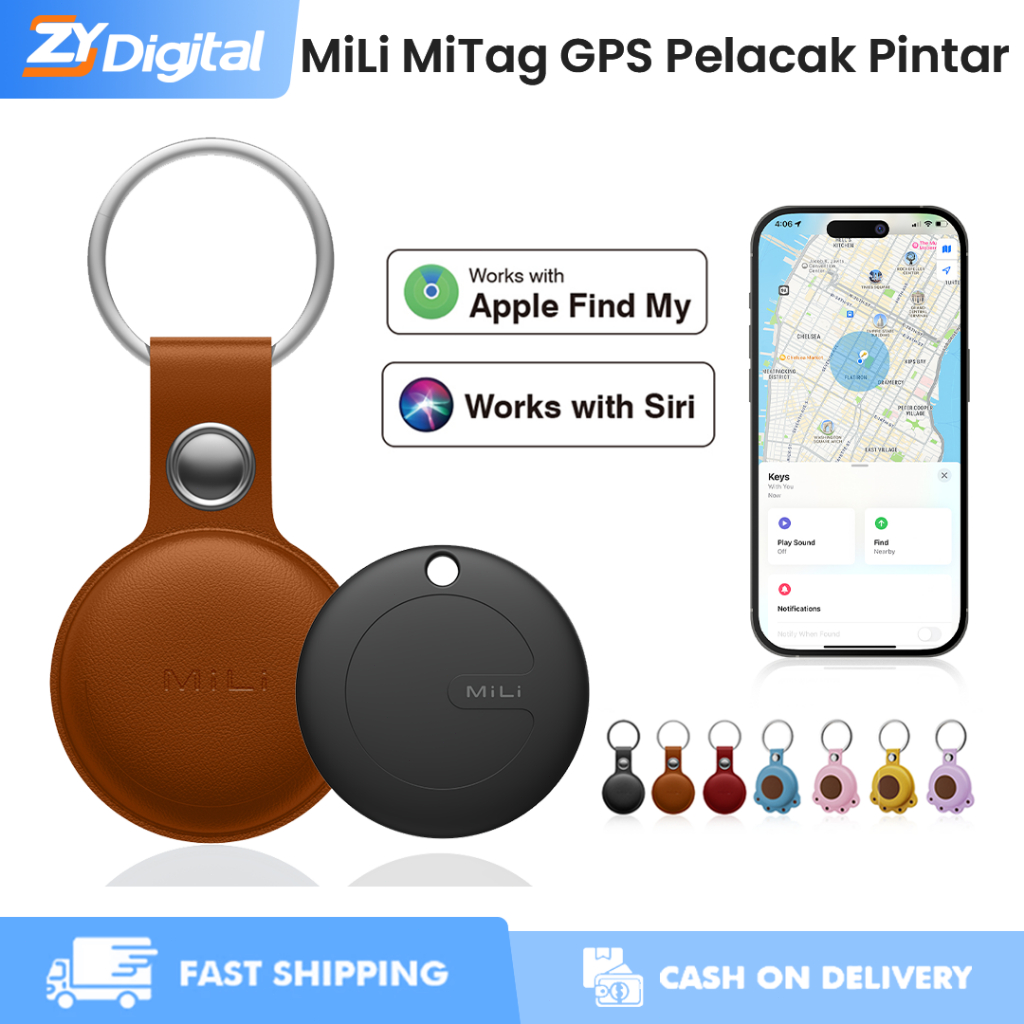 MiLi MiTag GPS Pelacak Pintar Mini For IOS Pencari Motor Melacak Lokasi Mobil dalam Peta Jarak Jauh