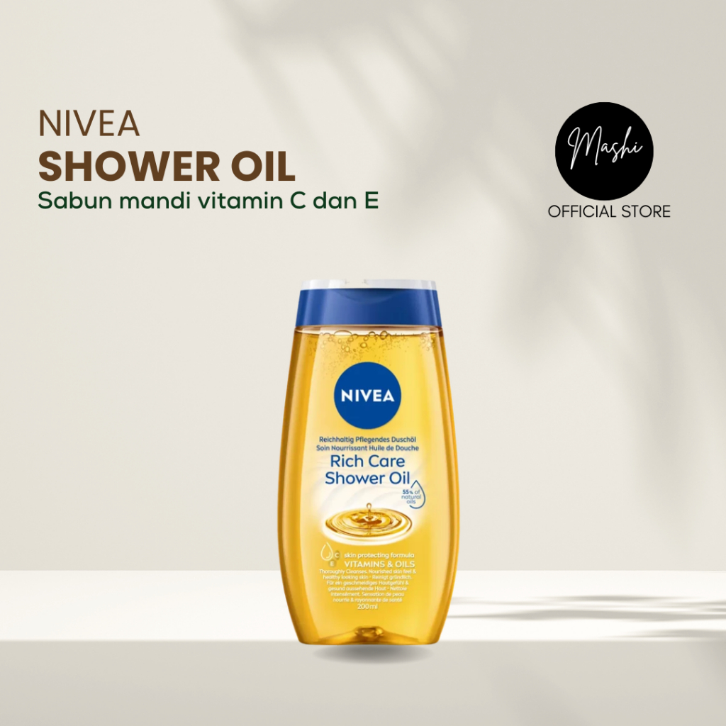 Nivea Shower Oil | Nivea Sabun Mandi dengan Oil | Sabun Mandi Vitamin C & E | Original Asli Belanda