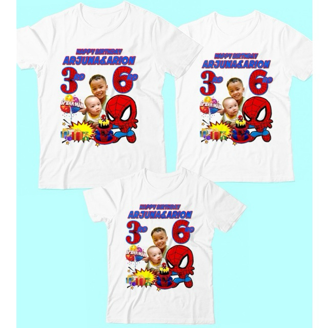 kaos ultah anak cowo | kaos ulang tahun | kado ulang tahun | kaos doraemon | kaos animal | kaos cocm