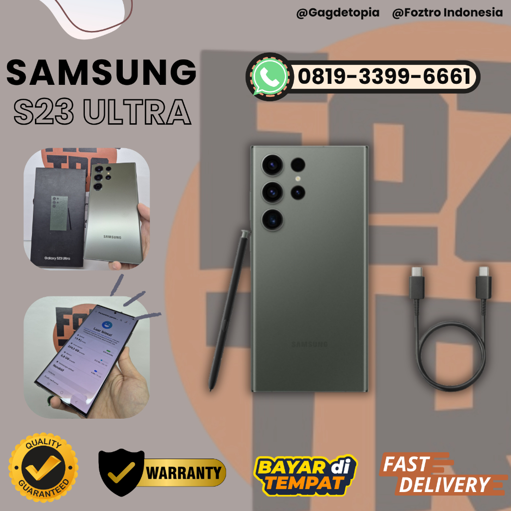 Samsung S23 Ultra 12/256GB Fullset No Minus RESMI SEIN
