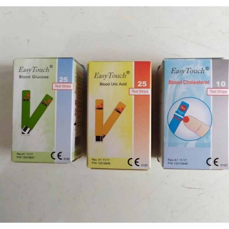 Strip Easy Touch Paket Glucosa Kolesterol Asam Urat 3 in 1