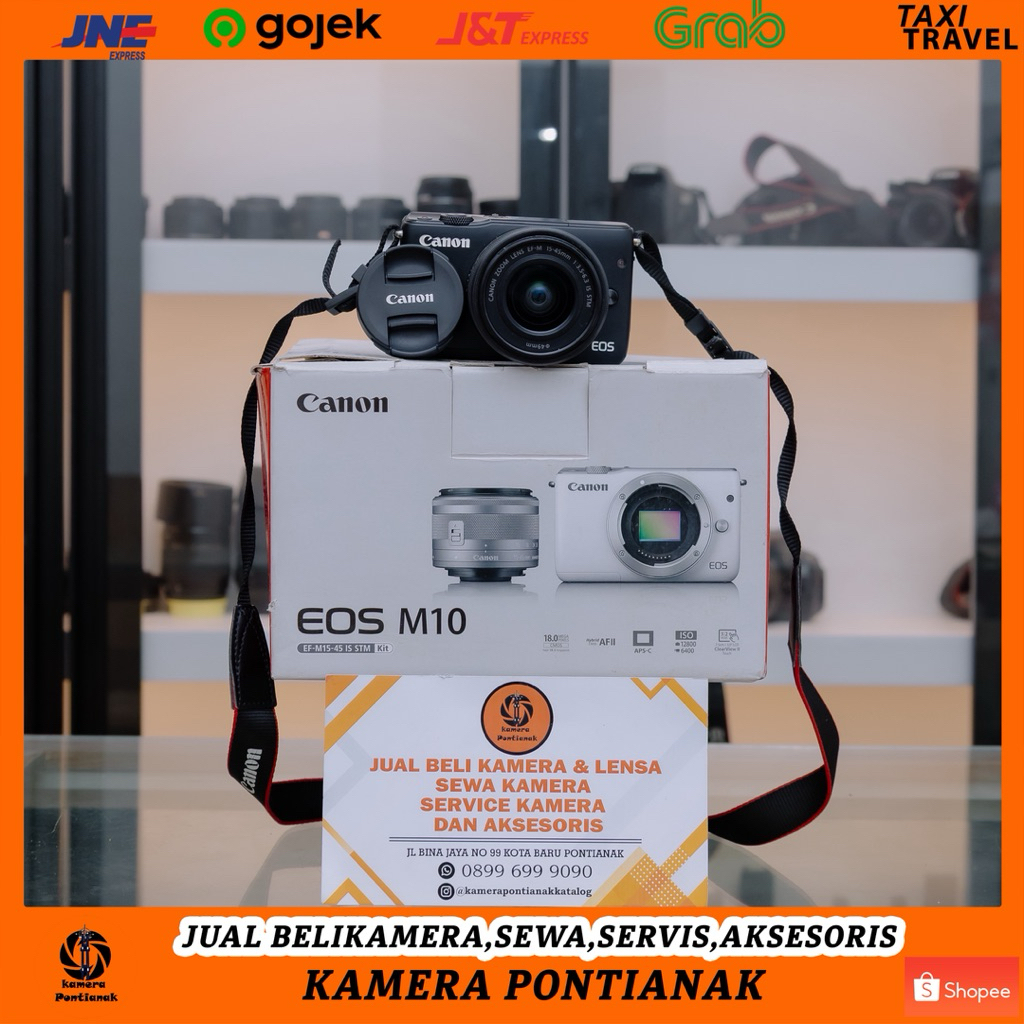 Canon Eos M10 + Lensa Kit