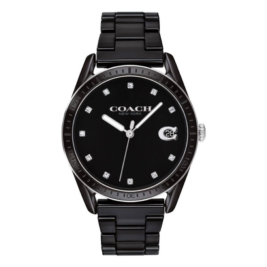 Jam Tangan Wanita Coach 14503262 Preston Black Ceramic Strap