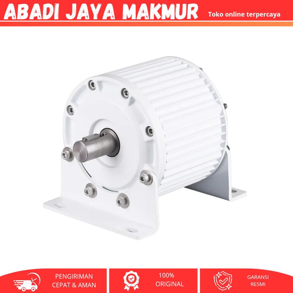 Generator Magnet Permanen Permanent Wind Turbine Turbin Angin 1000W 24V 48V Low RPM 500 RPM