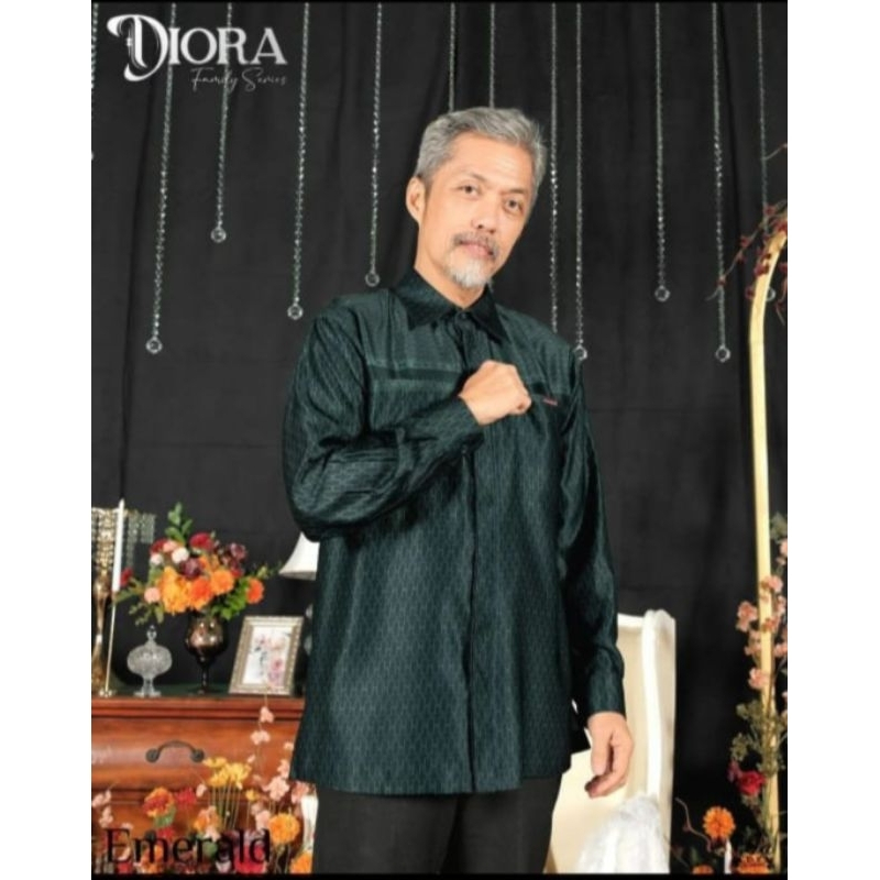 ADEN KOKO DEWASA DIORA LENGAN PANJANG WARNA EMERALD