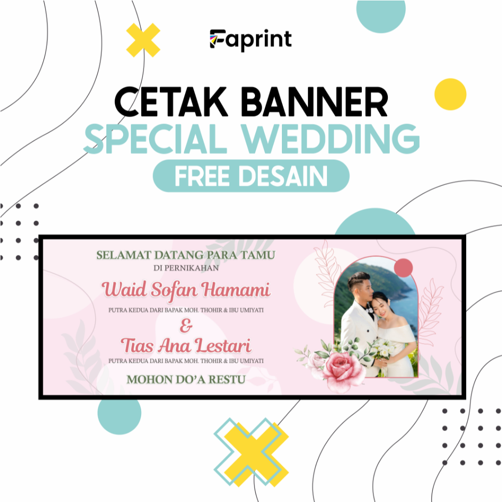 Cetak Spanduk Banner Pernikahan Nikah Kawin Wedding Selamat Datang Doa Restu