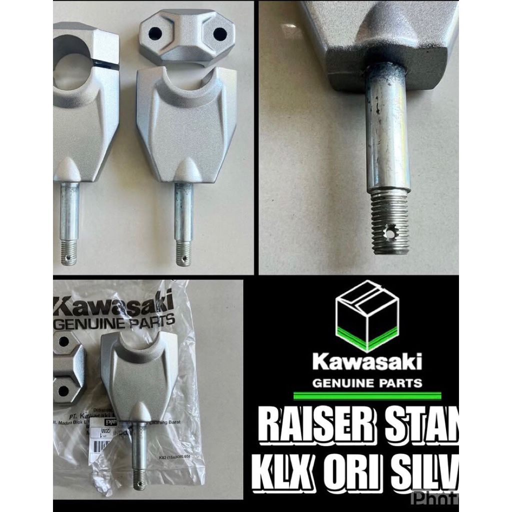 Raiser stang Klx ori hitam silver