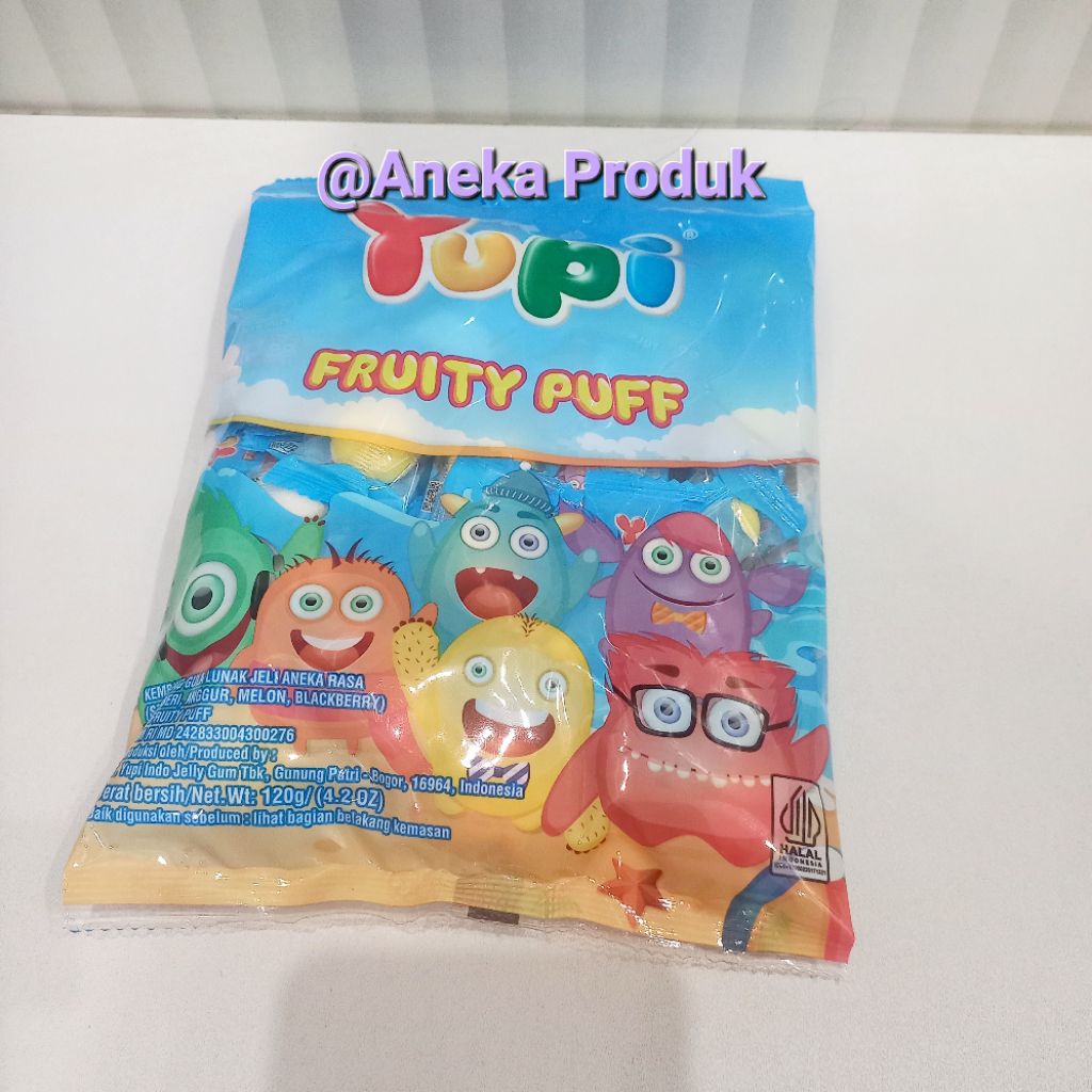 Permen Yupi Fruity Puff 120gr