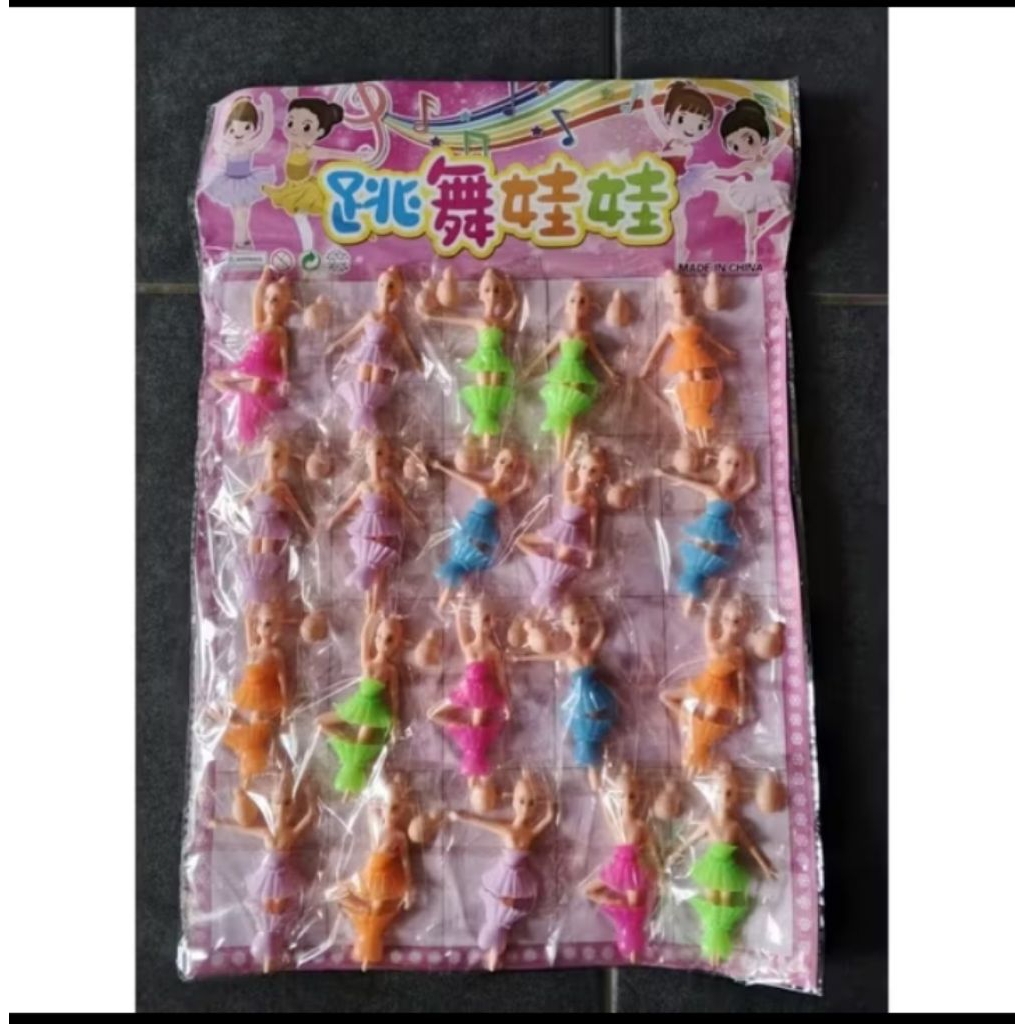 {Isi 1 Lembar / 20 Pcs } Mainan Anak Berbie Motif Lucu | Mainan boneka kecil Anak Perempuan