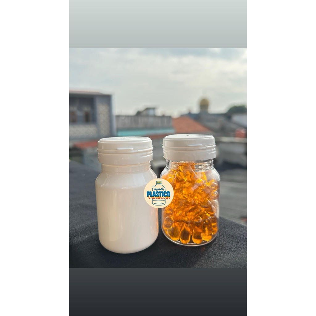 (isi 30pcs) botol kapsul bulat kecil 60ml neck 36mm isi 20pcs / botol kapsul murah / botol plastik m