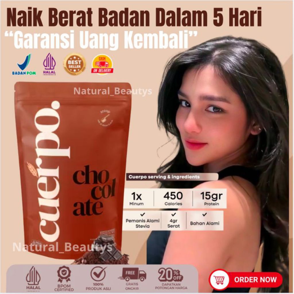 Promo Ready Stok Susu Cuerpo Bantu Menambah Berat Badan Penggemuk Halal Original Gemuk