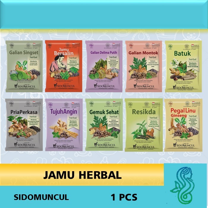 1 SACHET JAMU HERBAL SIDOMUNCUL HALAL SIDO MUNCUL GALIAN SINGSET / PEGAL LINU / GEMUK SEHAT / GALIAN