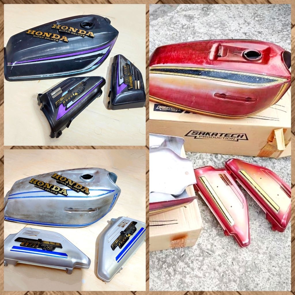 tangki GL100 cat merah bladus set kempol body box tutup aki bodyset