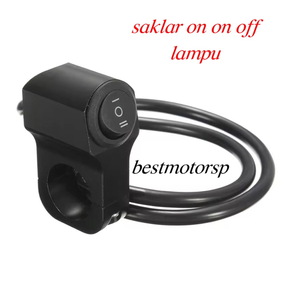 Saklar on / on off lampu tombol saklar on off stang universal motor saklar domino 2 tombol