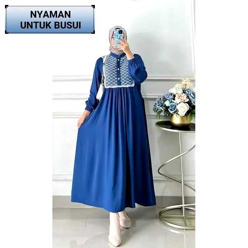 GRATIS ONGKIR YURA DRESS GAMIS BORKAT DEPAN VIRAL TRENDY JUMBO KEKINIAN