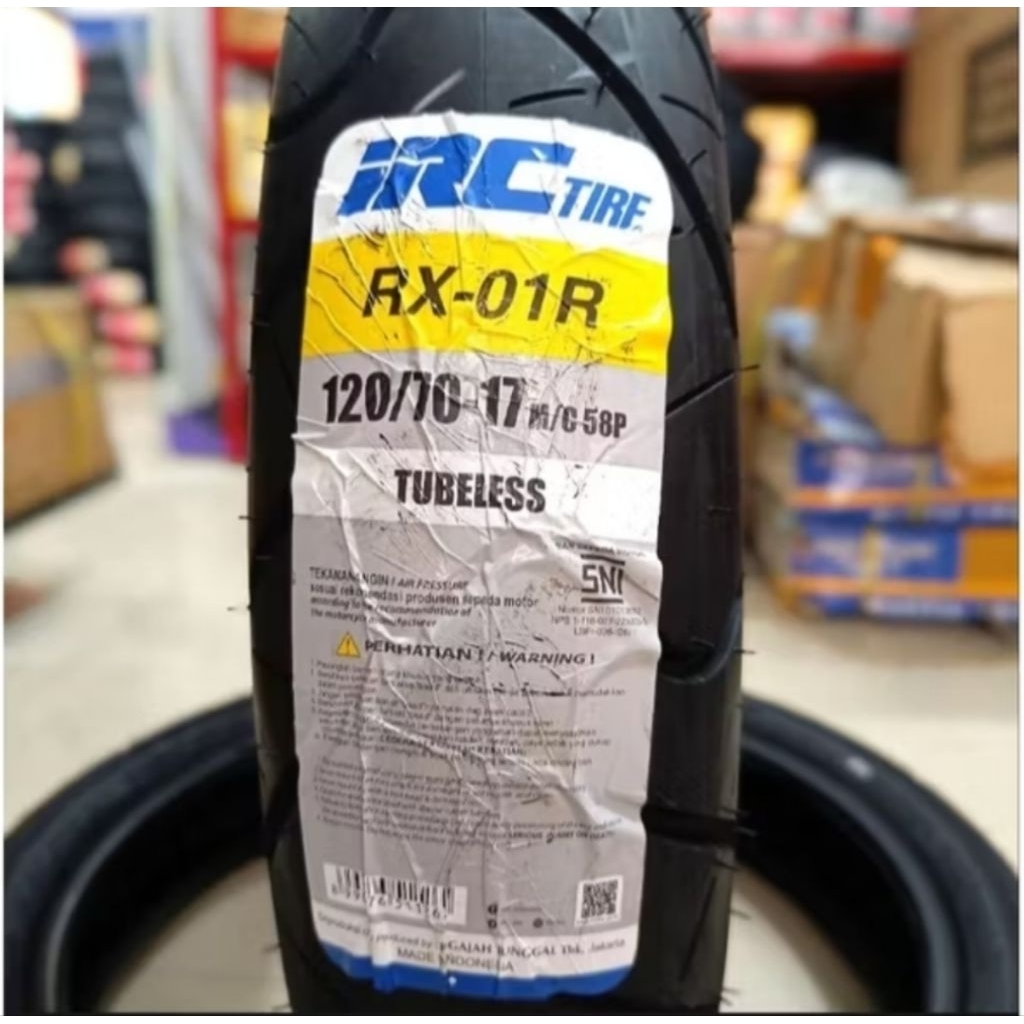 BAN LUAR TUBELES IRC RX-01R 120/70-17 IRC RX-01R BAN BELAKANG MOTOR CBR VIXION BYSON IRC TUBLES PROD