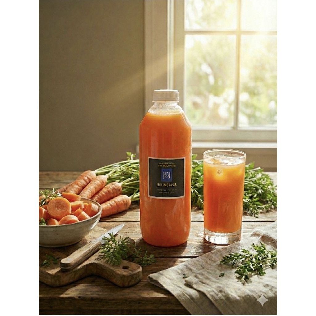 Jus Wortel J&J 1 liter / jus buah / jus sayur /kesehatan mata