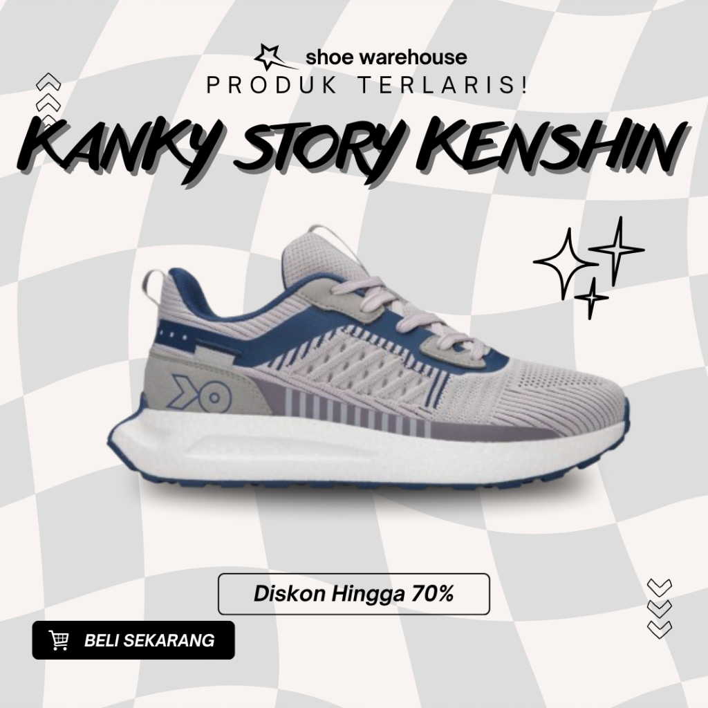 Kanky Story Kenshin - Sepatu Sneakers Casual Sport Sekolah Pria Dewasa Kanky