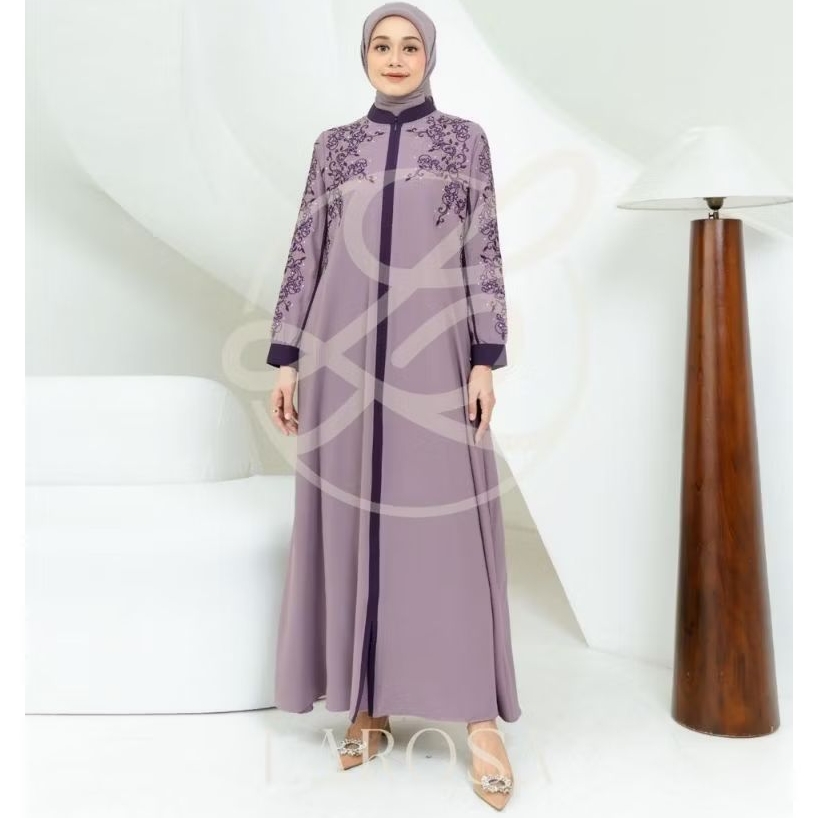 SET GAMIS LAROSA TERBARU BORDIR SET HIJAB /  DRESS +  HIJAB LAROSA  /  GAMIS ABAYA BORDIR by LAROSA 