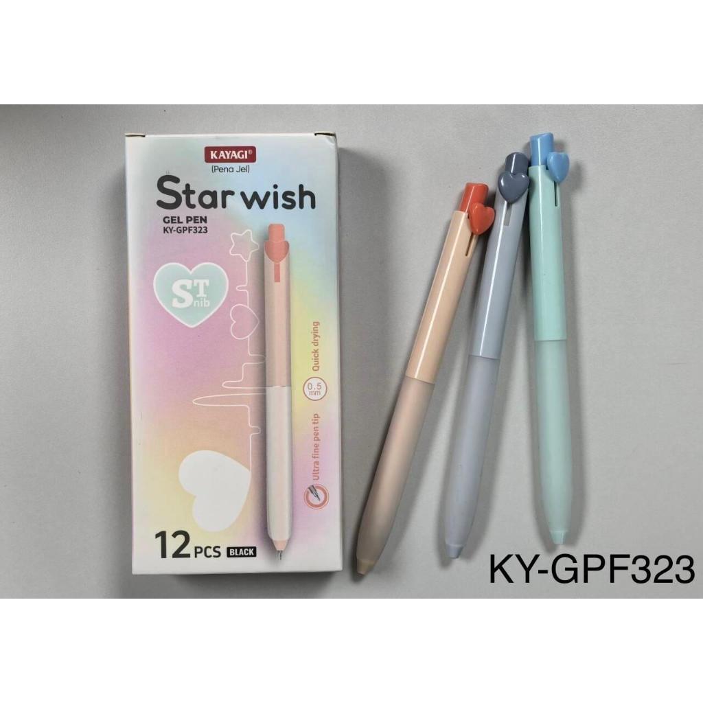 Bolpen Gel Kayagi KY-GPF323 / KY-GPF323 Star Wish 0.5mm