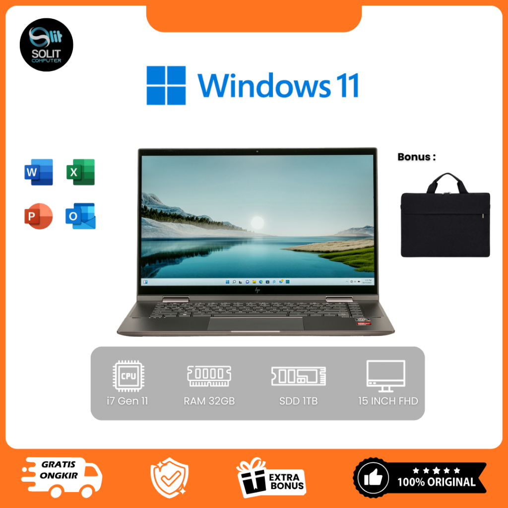 HP Envy 15 i7 11800H | 32GB | 1TB SSD | RTX 3060 | 4K Touchscreen | Laptop Premium