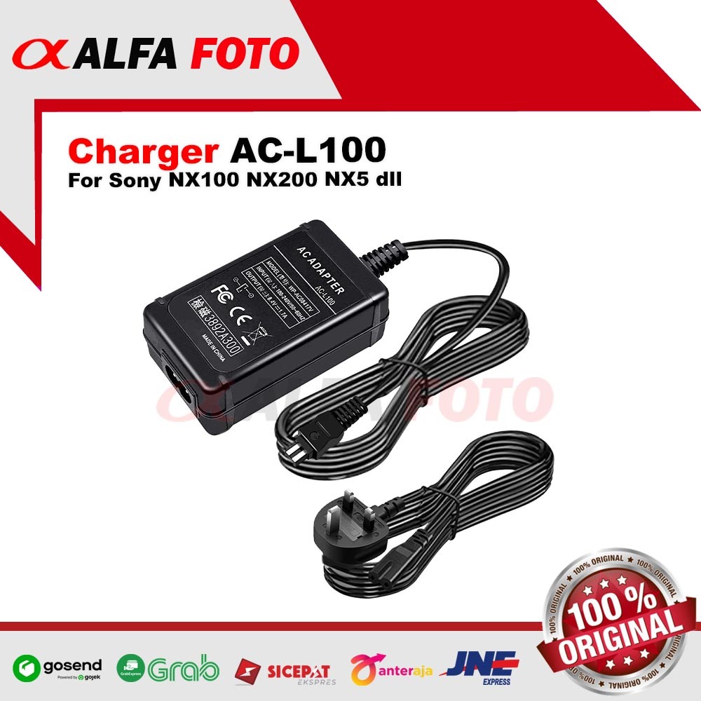 Charger Camera Sony HXR-NX5R NX100 NX200 NXCAM Camcorder Handycam Adaptor Adapter NX 100 200 AC-L100