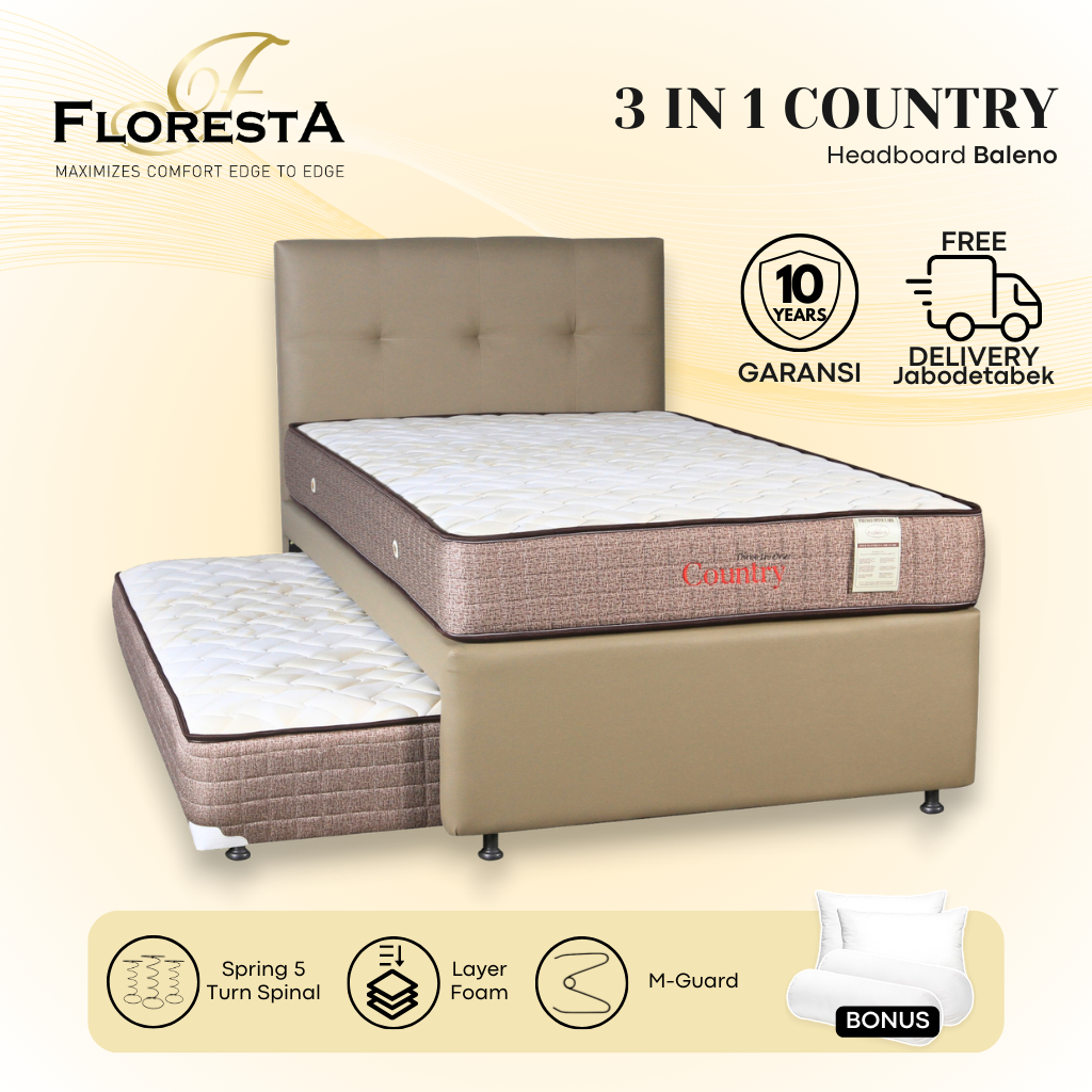 Kasur Springbed Sorong Floresta 3 In 1 Country