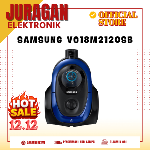 ( Khusus luar kota ) SAMSUNG VC18M2120SB Vacuum Cleaner 380 W Canister Anti-Tangle 18M2120SB