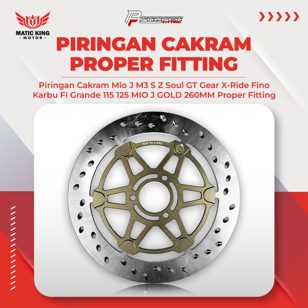 Piringan Cakram Disk Brake Floating 260mm Mio J M3 S Z Soul GT Fino 115 125 Karbu Fi Grande Gold Ema