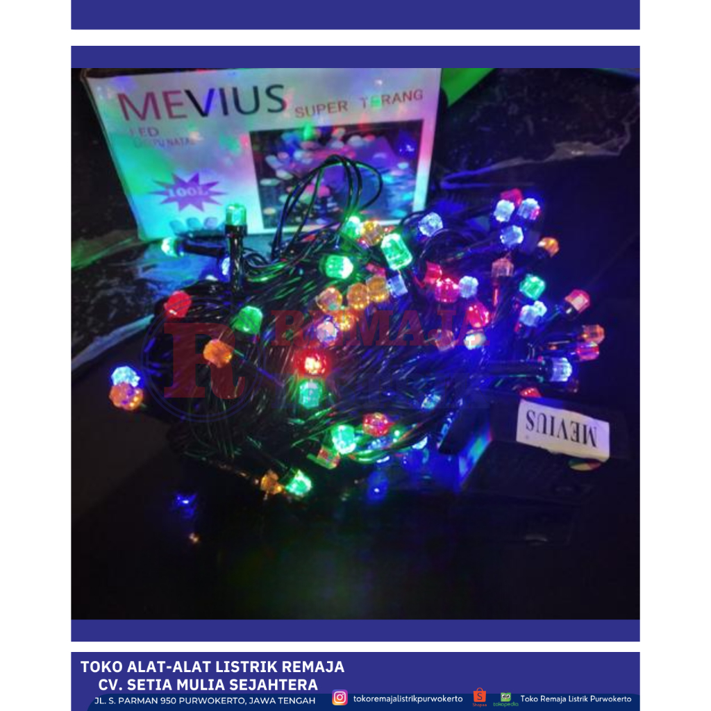 LAMPU NATAL HIAS 100L LED RGB MEVIUS