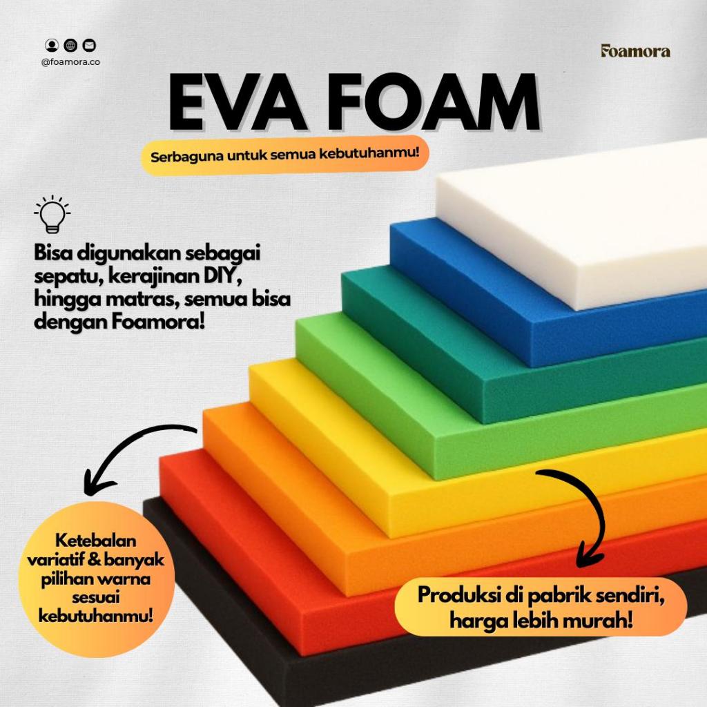 EVA FOAM SHEEET UKURAN 10x10 CM, 30x20 CM TEBAL 15MM / BUSA ATI LEMBARAN. Bebas pilih warna