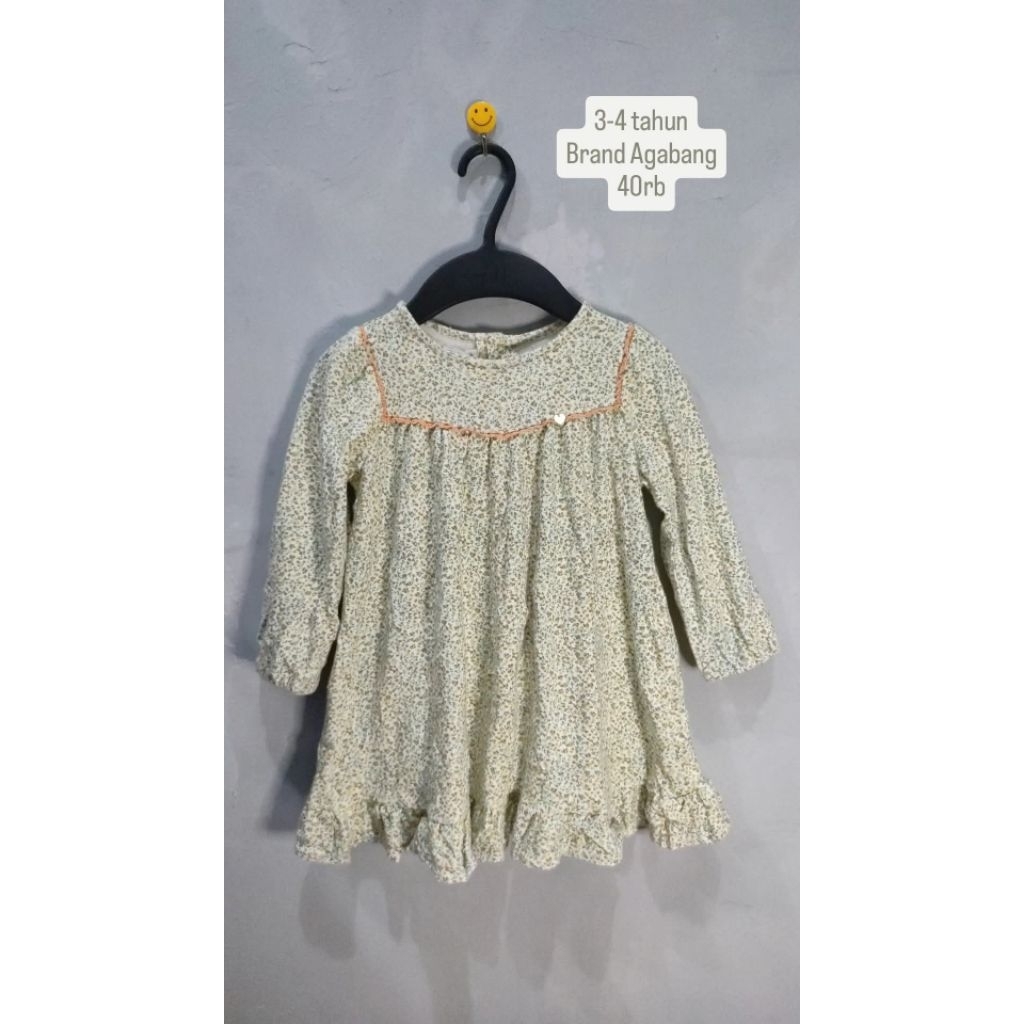 dress Agabang bunga anak