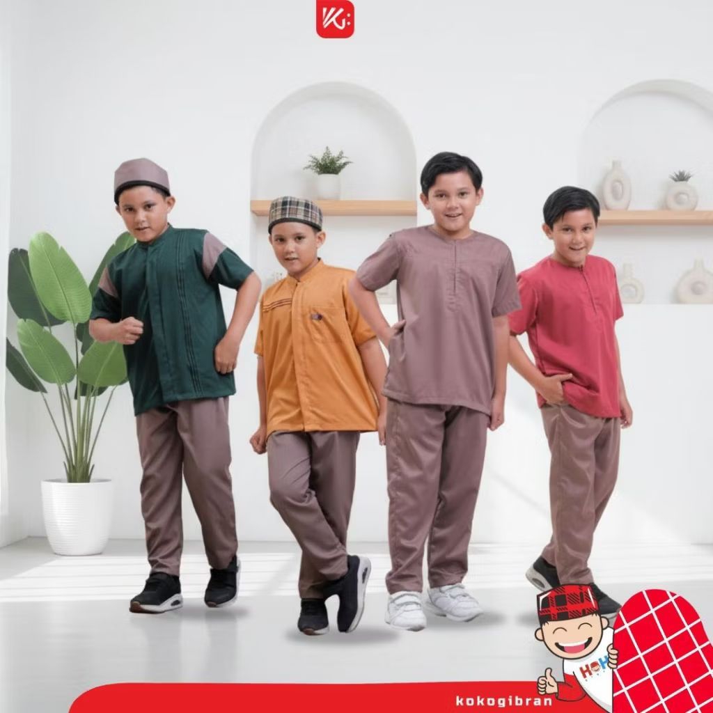 KokoGibran - Set Koko Anak Laki - Laki Usia 2-9 Tahun Lengan Pendek