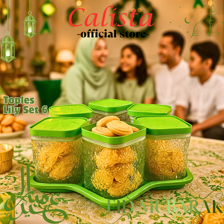 [ CALISTA ] TOPLES PLASTIK AESTHETIC CALISTA LILY TOPLES KUE KERING LEBARAN ESTETIK SET ISI 6PCS
