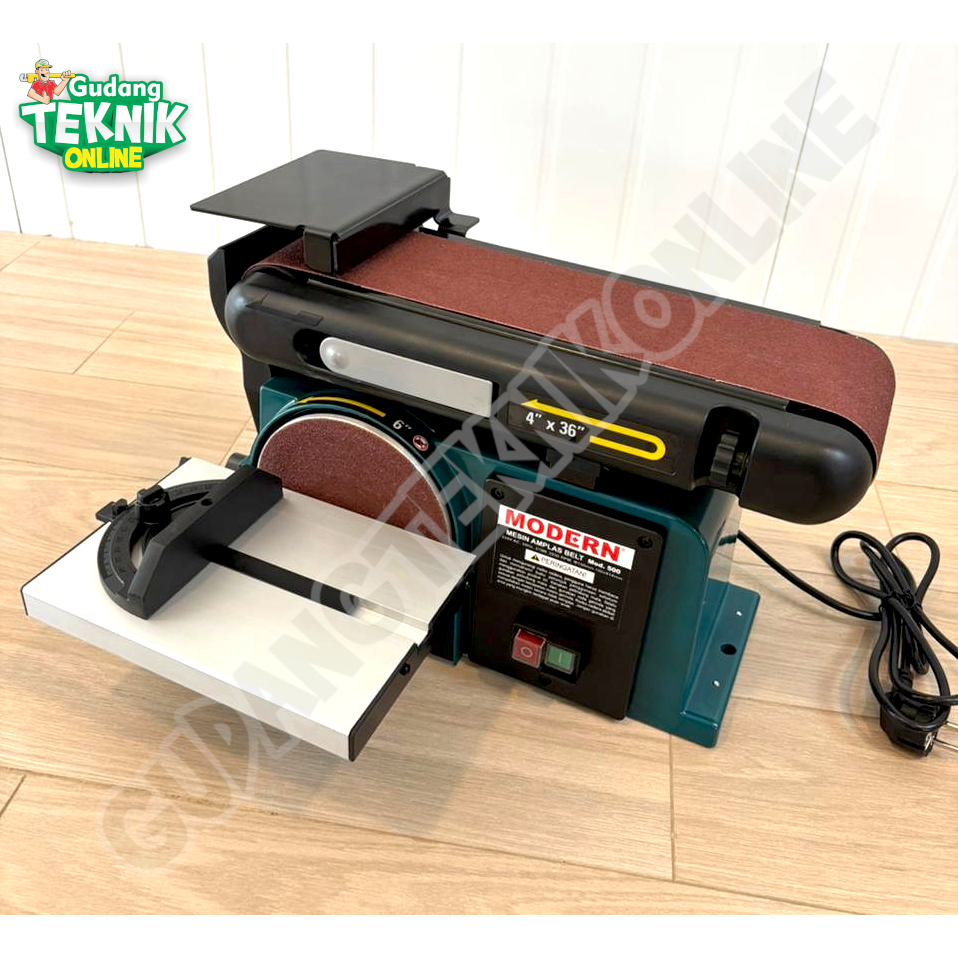 (MODERN M-500) Mesin Amplas Belt Sander Duduk MODERN M-500 Listrik TANK / Mesin Ampelas Belt Disc Sa