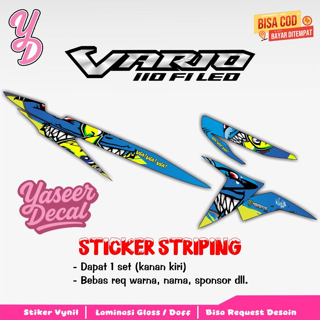 Striping Vario 110 FI - Sticker Striping Variasi Lis Vario 110 FI - Striping Hologram Vario 110 FI -