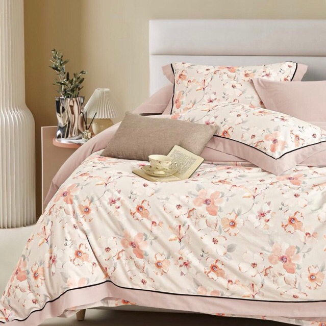 BIOSIBEDDING SPREI KATUN JEPANG MOTIF BUNGA SHABBYCHIC - SPREI CUSTOM SIZE REMPEL RUMBAI