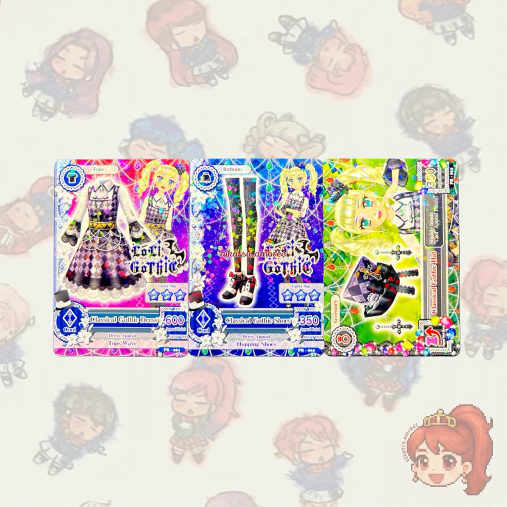 Aikatsu Fanbook Promotion Card Loli Gothic Classical Gothic Dress Set Yurika Todo