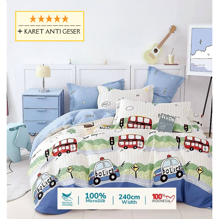 sprei anak cowok laki single dobel motif mobil Car astronot superhero 100x200 100x200 90x200 160x200