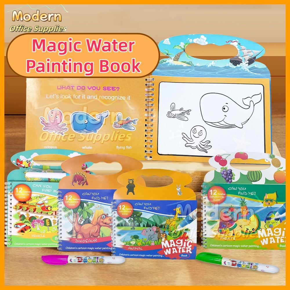 Magic Water Book Buku Ajaib Belajar Mewarnai Edukasi Anak Buku Gambar Ajaib Anak