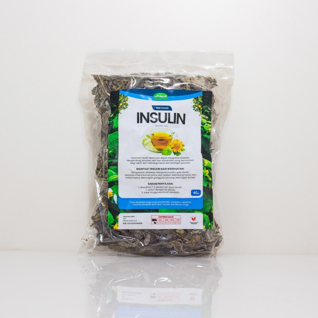 Teh Seduh Daun Insulin Premium 40 gram Shafid / Daun Insulin Kering Herbal Diabetes Teh Tubruk Alami