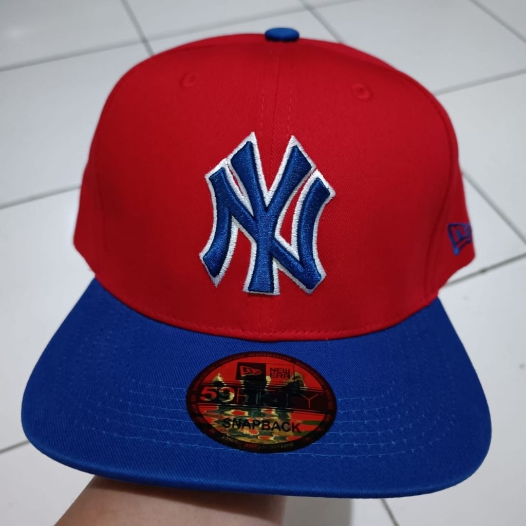 Topi Snapback Ny new era 59Fifty Merah biru