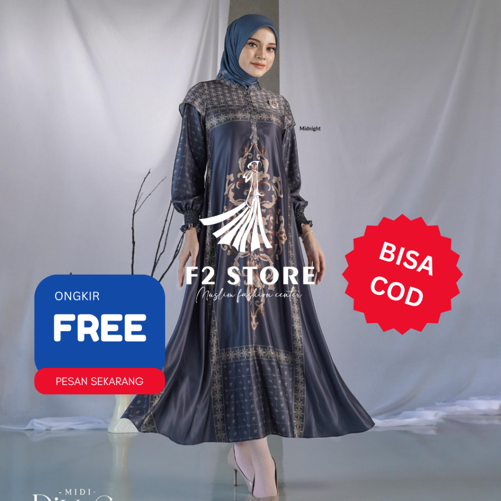 BUSANA MUSLIM SARIMBIT COUPLE NADHEERA LUXURY ORIGINAL - DIVYA MIDI DRESS