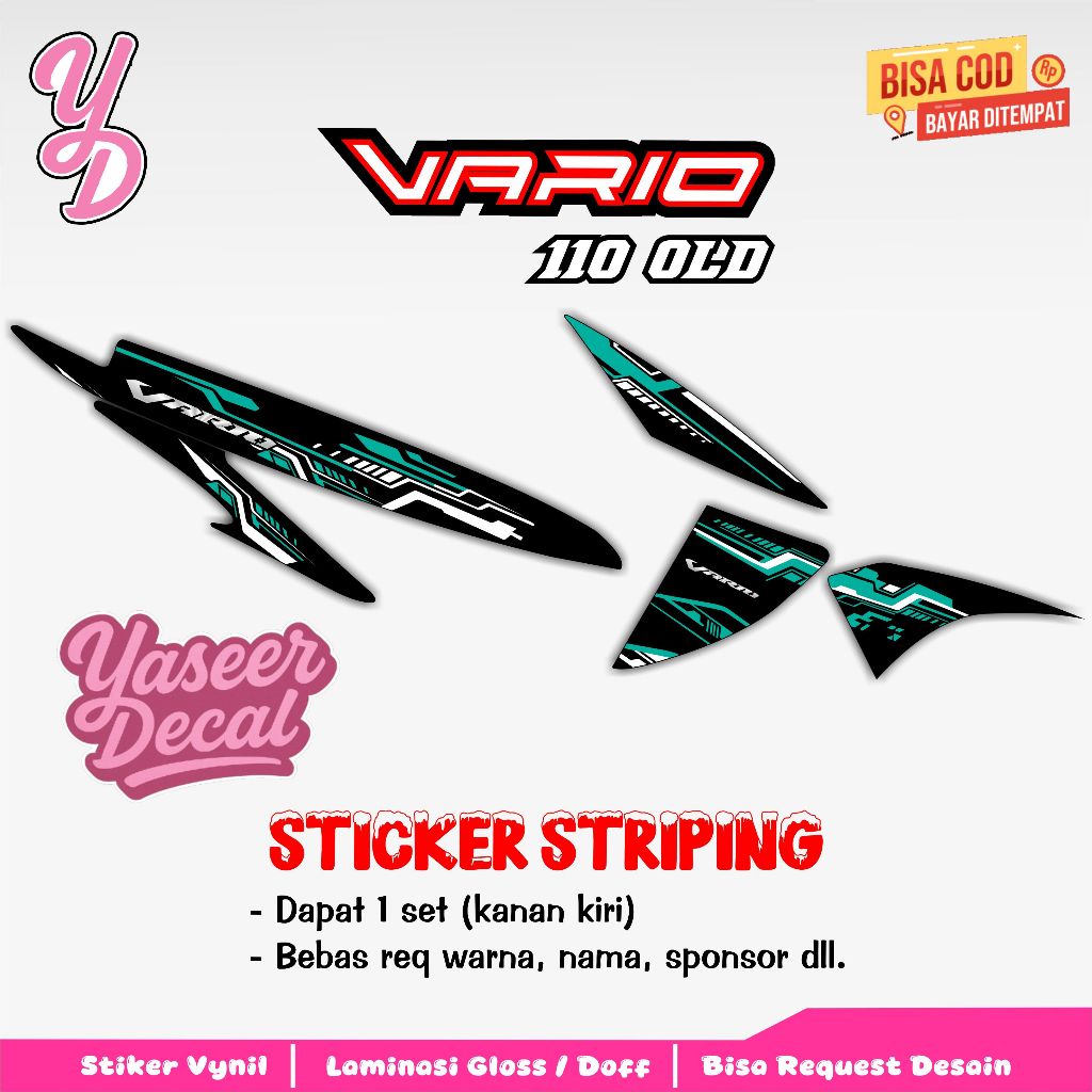 Striping Vario 110 Old - Sticker Striping Variasi Lis Vario 110 Old - Striping Hologram Vario 110 Ol
