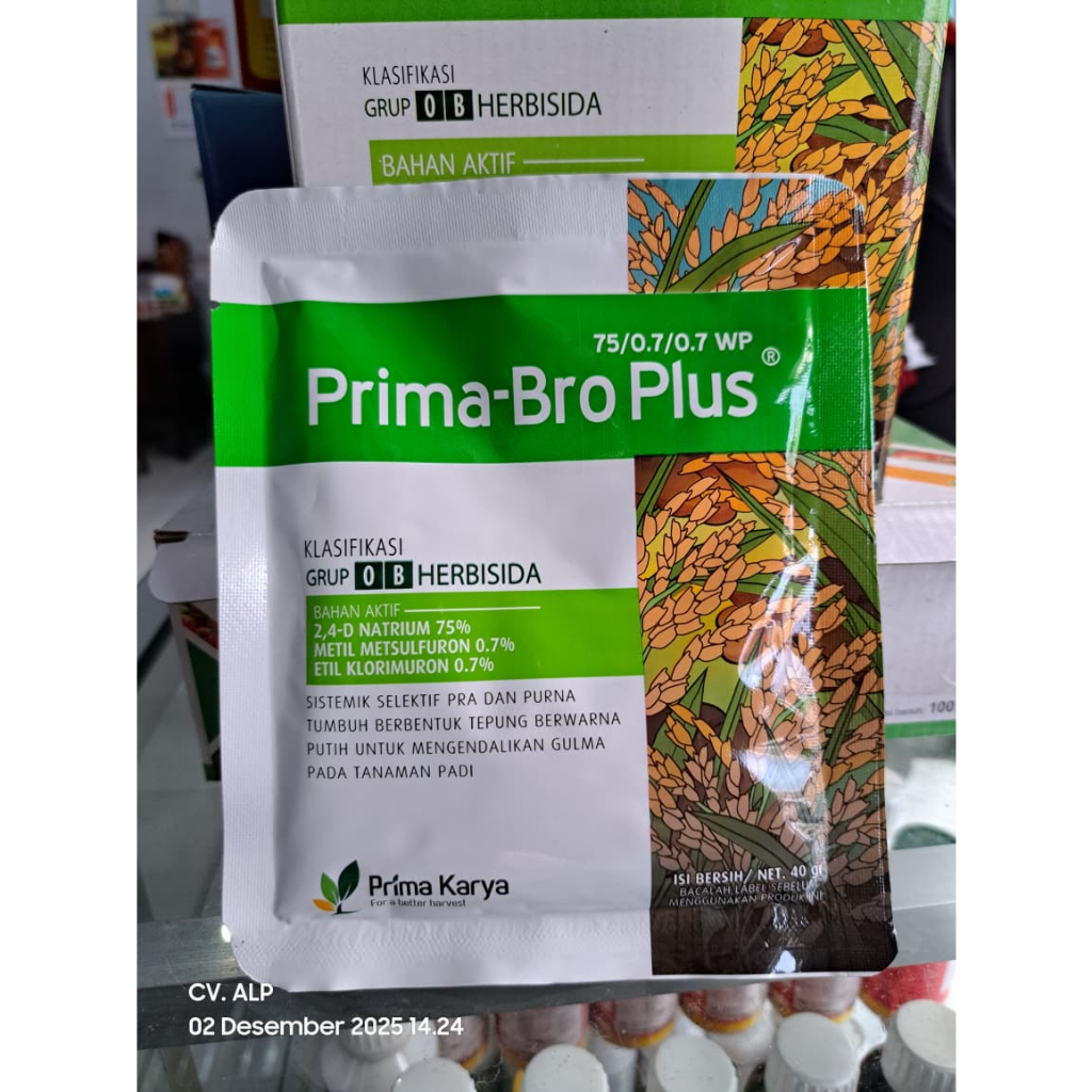 ALP HERBISIDA SELEKTIF PRIMA-BRO PLUS 75/0,7/0,7 WP 40 GR (ALLY PLUS) - HERBISIDA PADI ANDALAN PETAN