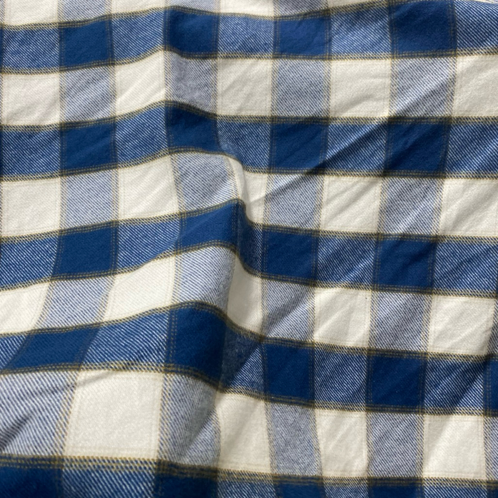 kain katun flanel UNIQLO kain katun flanel Kotak-kotak meteran harga per 0,5 meter